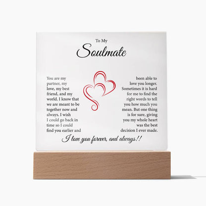 My Soulmate | Acrylic Plaque with Hearts