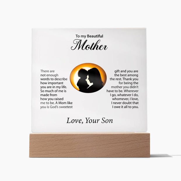 My Beautiful Mother-Acrylic Plaque